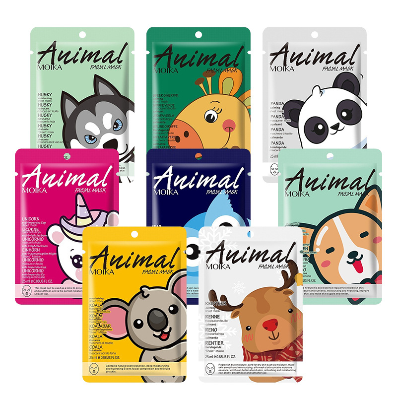 Mascarillas Faciales de Animales de Dibujos Animados al por Mayor de Amazon, Empaque Individual, Reafirmantes, Hidratantes, Humectantes, Comercio Exterior, Iluminadoras de la Piel image 6