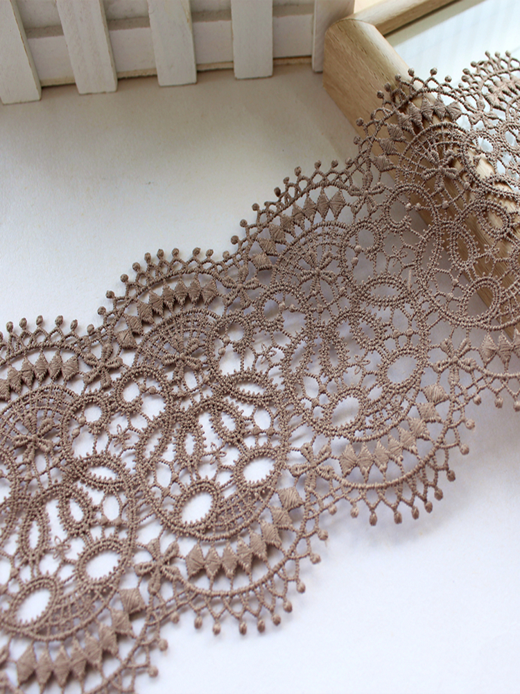 Japón 7cm polietileno de línea delgada accesorios de encaje solubles en agua DIY ropa falda pendular material de decoración de puño