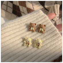 锆石字母CD耳环女小众设计感高级轻奢气质网红耳针耳饰无耳洞耳夹