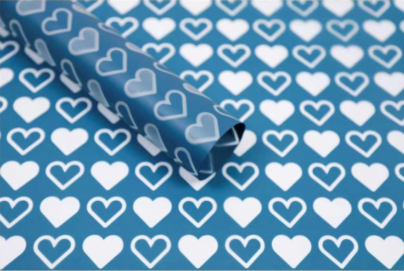 Li Zhi Ran agua de niebla pequeña cara de amor papel de embalaje de flores papel de niebla papel Han Su papel de embalaje de ramo