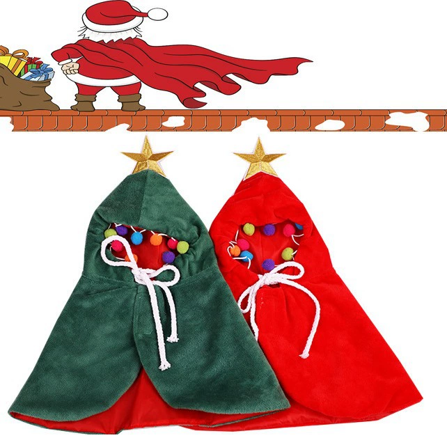 Новая Рождественская Одежда для кошек Amazon Dog Рождественская Одежда для кошек Плащ Кошка Рождественская одежда для согревания сердца