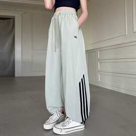 女童裤子夏薄款2026新款儿童冰丝防蚊裤女孩轻薄夏裤女大童阔腿裤