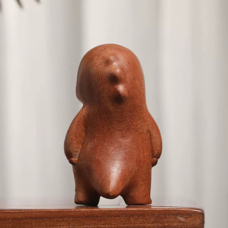 黒檀かわいいミルクドラゴン癒しオフィスデスク装飾品無垢材臭いクマのおもちゃ手作り周辺ギフト|undefined