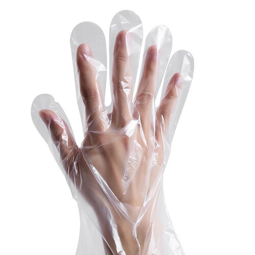 Thickened disposable gloves catering hairdressing hand mask food lobster transparent durable plastic PE film PVC gloves