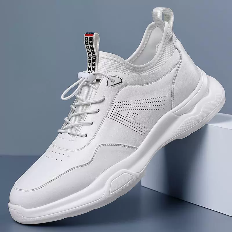 Breathable thin summer sports shoes, trend sports casual footwear for leisure, genuine leather