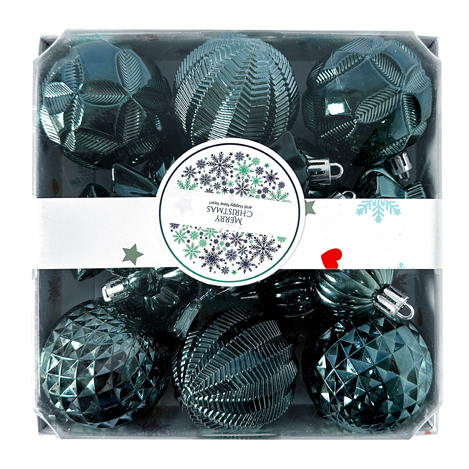 Amazon Navidad decoración galvanizado casa cinco estrellas coche tren de forma especial colgante bola de plástico bola de Navidad