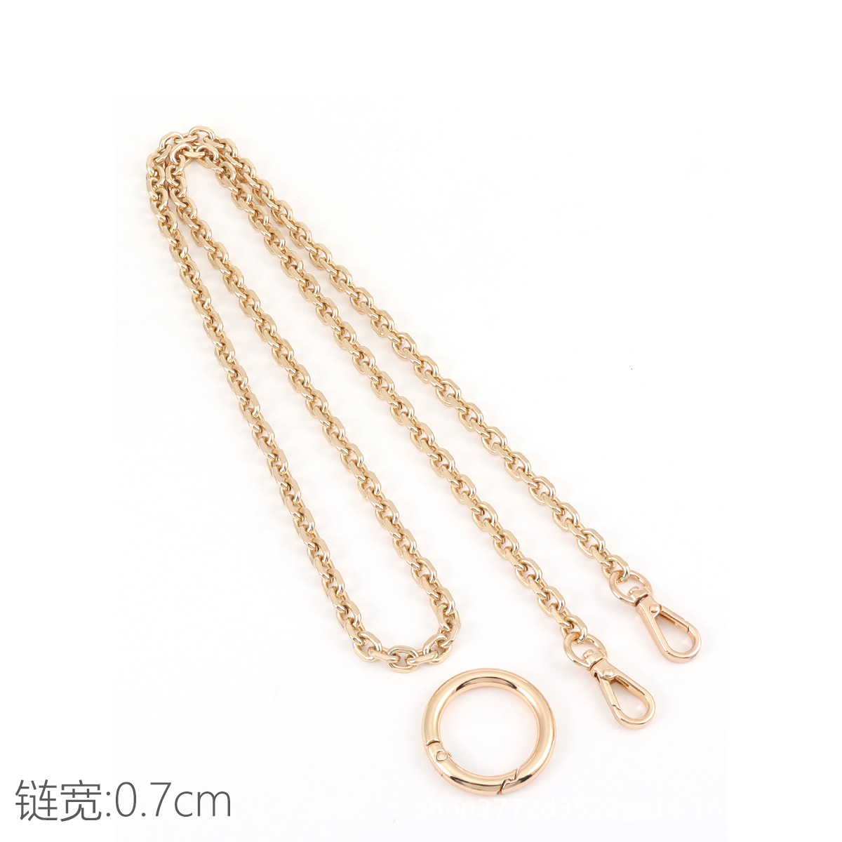 Straight Gold long chain 90cm with spring ring