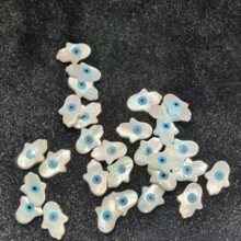 天然贝壳白贝手掌贝母眼睛恶魔之眼双幅面饰品配件DIY珠子