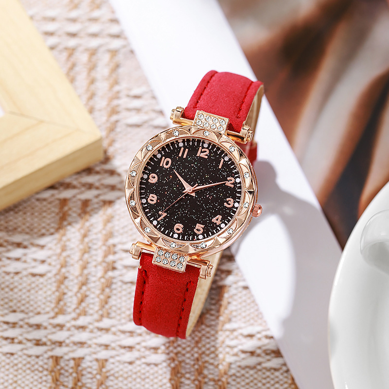 Cross-Border Women's Watch Frosted Belt Women's Watch Digital Student Electronic Quartz Watch Simple Fashion Quartz Watch