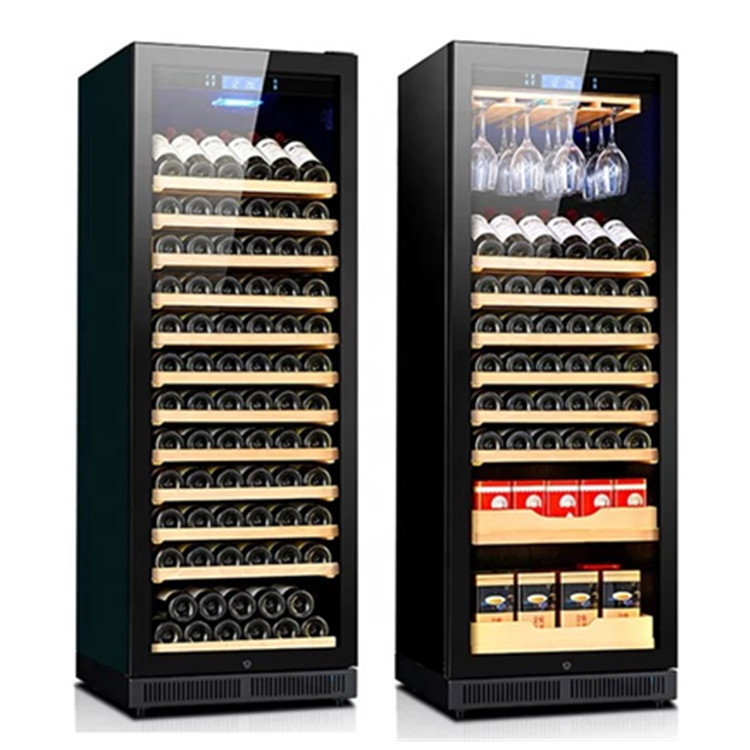 Pejer 168 temperatura constante y humedad gabinete de vino en stock vino tinto vertical refrigerador refrigerado taza colgante gabinete de vino tinto comercial