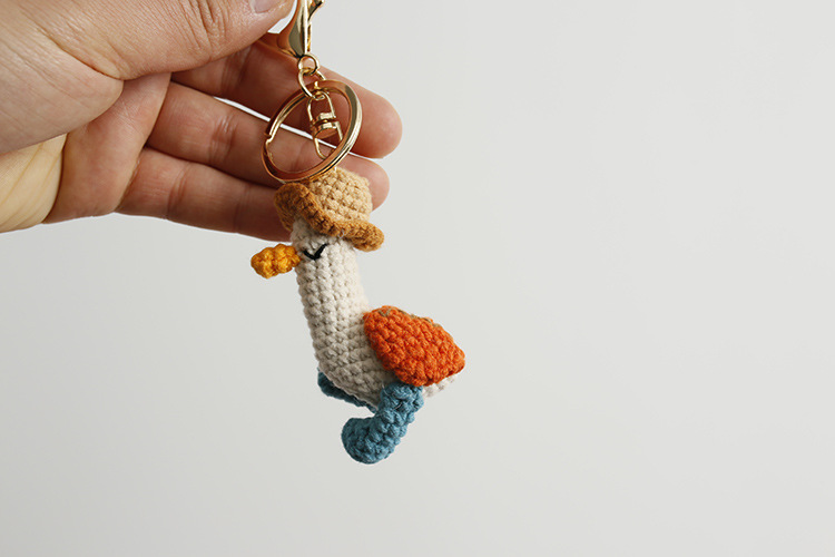 38g Weight Bag Pendant, Keychain Classification 1 Piece Quantity Casual, Daily Occasion yarn Material Duck Pattern Unisex Gender Cute Style 1 Piece Cute Duck Yarn Unisex Bag Pendant Keychain 3