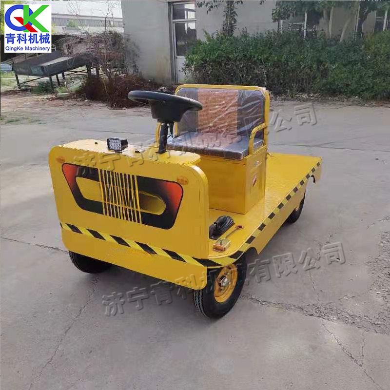 厂区货物中转电动平板车小型四轮平板运输车铁路桥施工设备周转车