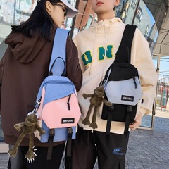 ファッションブランドの胸バッグ日韓斜めショルダーバッグカップルのショルダーバッグ女性レジャースポーツ男子学生斜めショルダーバッグ大学生ショルダーバッグ