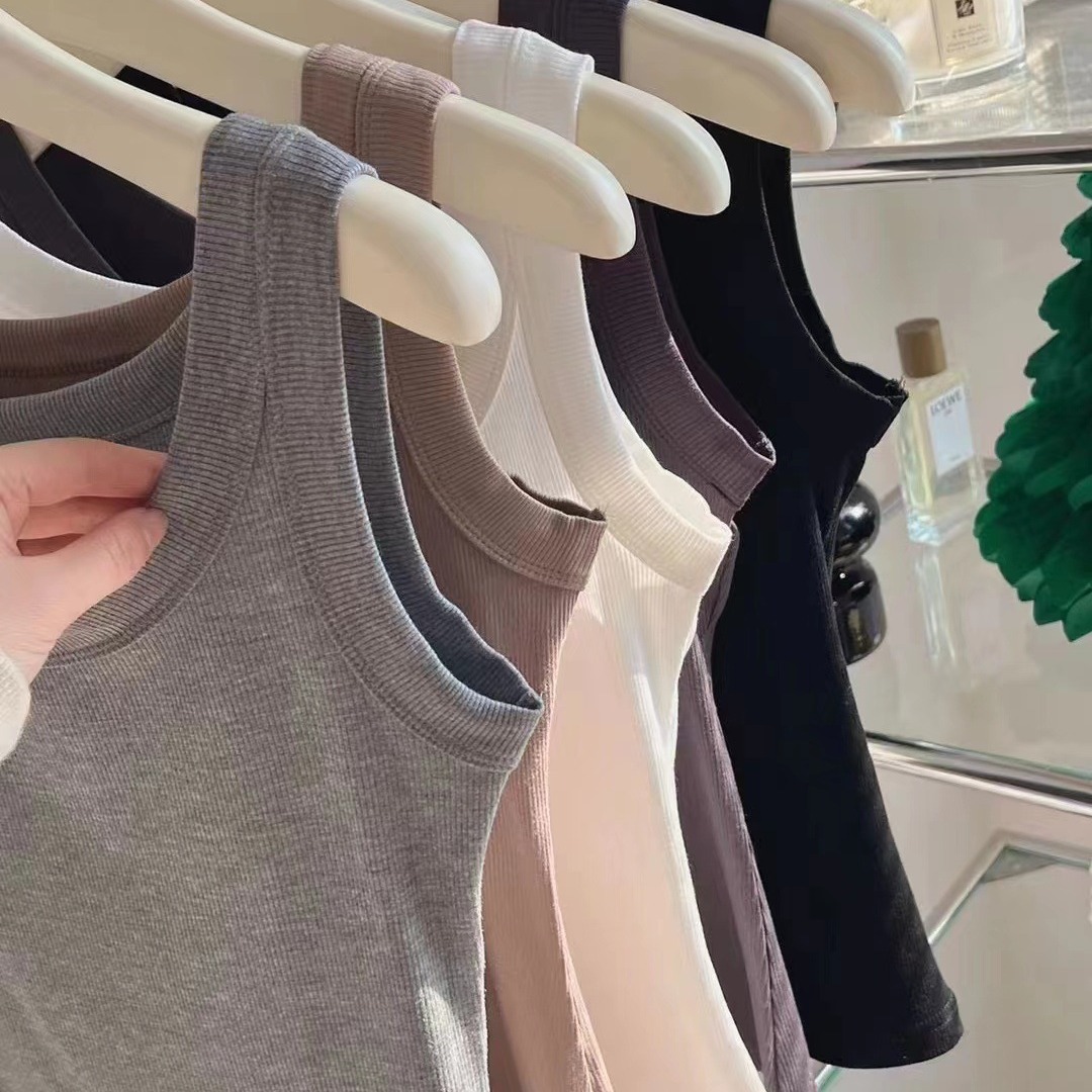 Liya mismo Estilo Chaleco sin fisuras bottom casual anti-exposición que cubre el pecho Chaleco de todo partido para las mujeres