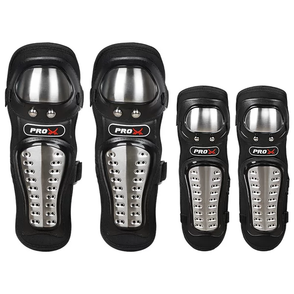 Motorcycle Stainless Steel Knee Pad Elbow Pad Four-piece Four-season Anti-fall Pad Riding Anti-fall Wear-resistant Knight Equipment for Men