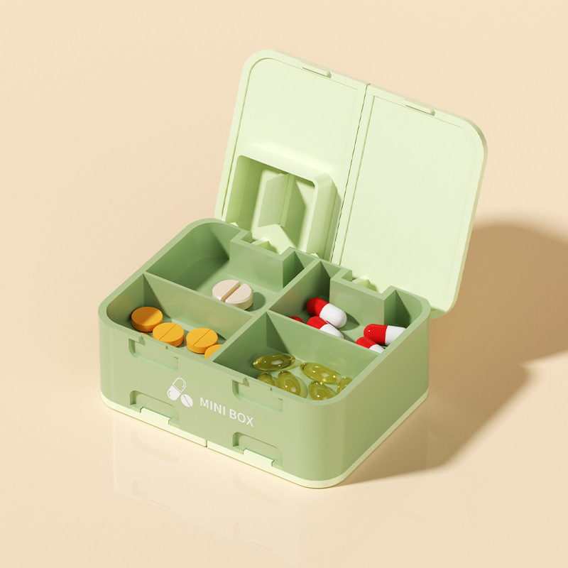 携帯用薬箱分注箱一週間七日間携帯用小型薬器分格錠剤アクセサリー収納密封箱|undefined