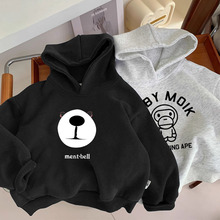 加绒童装连帽卫衣秋冬2025新款卡通百搭可爱儿童男女童保暖上衣衫