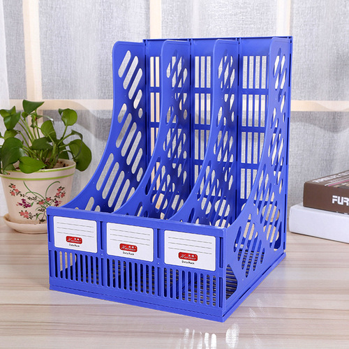 Assisted students Sanlian file rack office stationery storage organizer file frame desktop plastic storage information rack