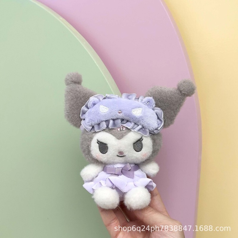 日本のかわいいキティ クロミメロディー シナモンドッグ アイマスク パジャマシリーズ ぬいぐるみ ペンダント|undefined