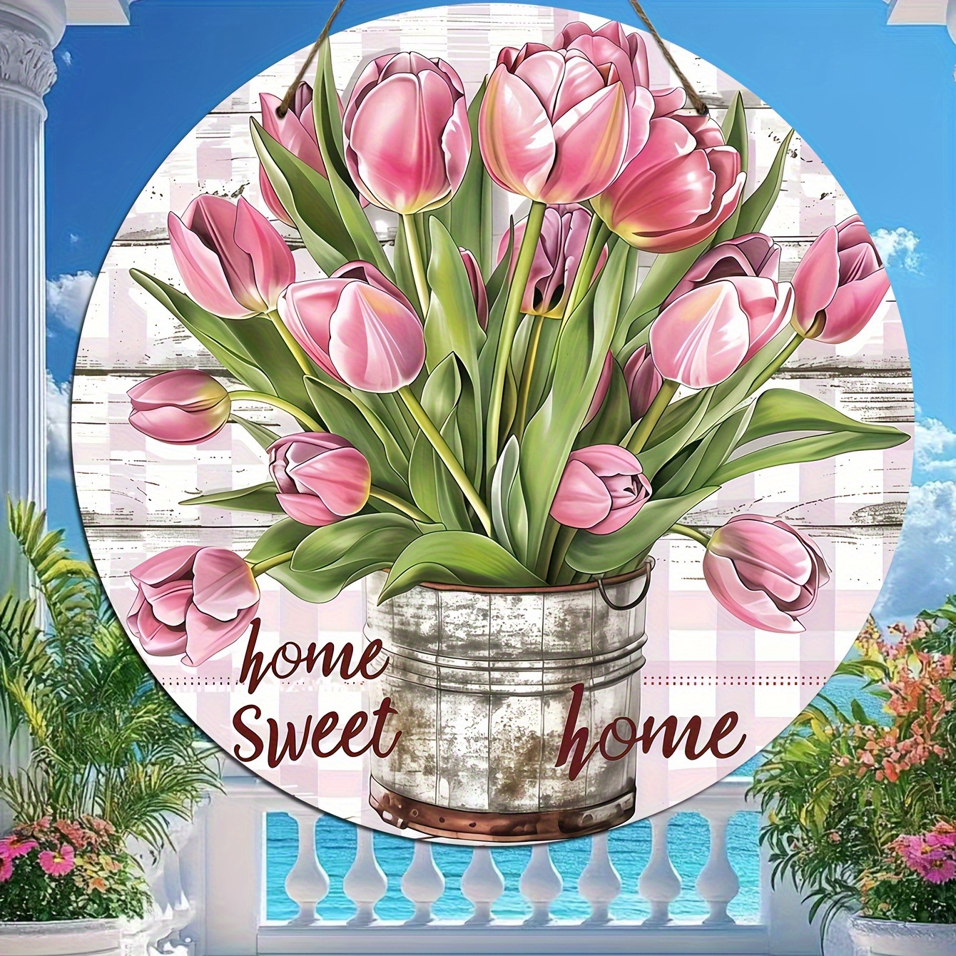 Transfronterizo temu xiyin venta de tablero plano 2D adornos Tulipán decoración del hogar decoración de la sala de estar adornos