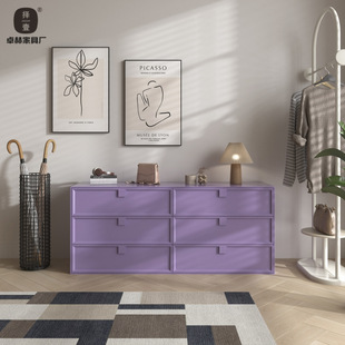 Оптовая фиолетовая краска таро -фиолетовая краска попадает в шкаф для крыльца на стену спальни Liu Dou.