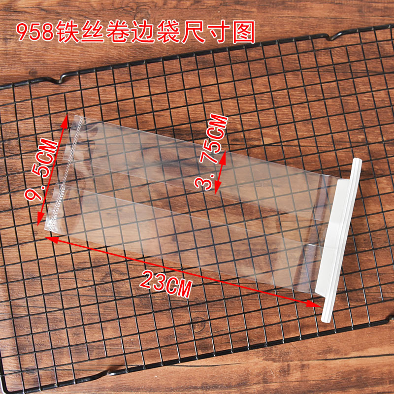 958 bolsas de alambre transparente 23X9.5 + 7CM - 100 pcs