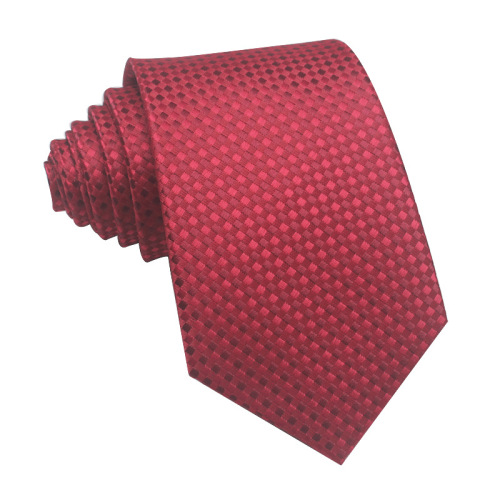 Manufacturer Direct Sale 8CM Silk Brocade Striped Tie for Men Business Tie Formal Leisure Work Wholesale