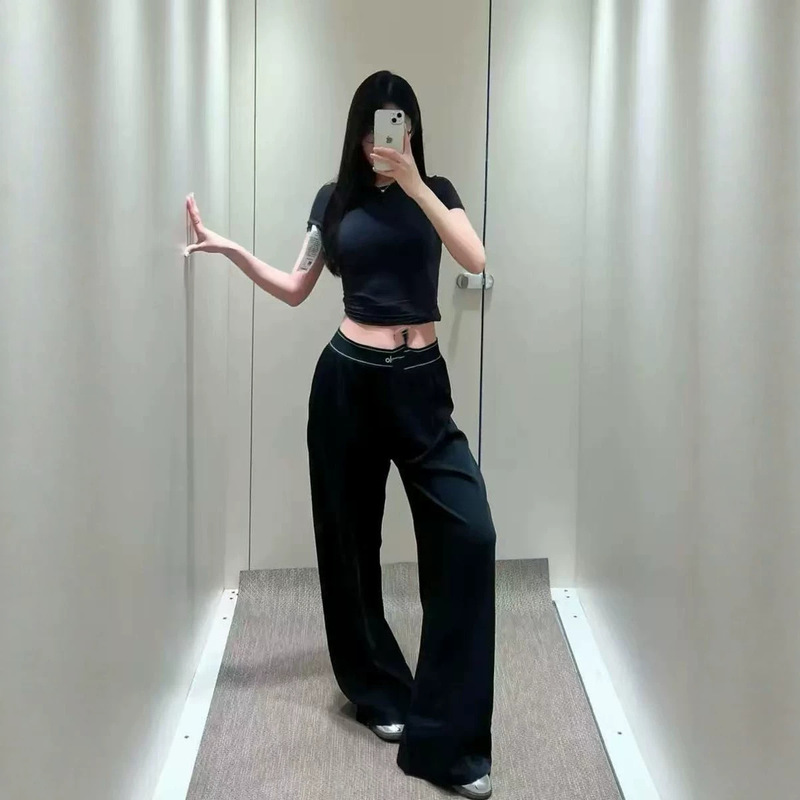 Wholesale AL brand 2026 summer slimming magic pants, quick-dry sports pants, elastic waist, woven wide-leg loose casual long pants Wholesale AL brand 2026 summer slimming magic pants, quick-dry sports pants, elastic waist, woven wide-leg loose casual long pants