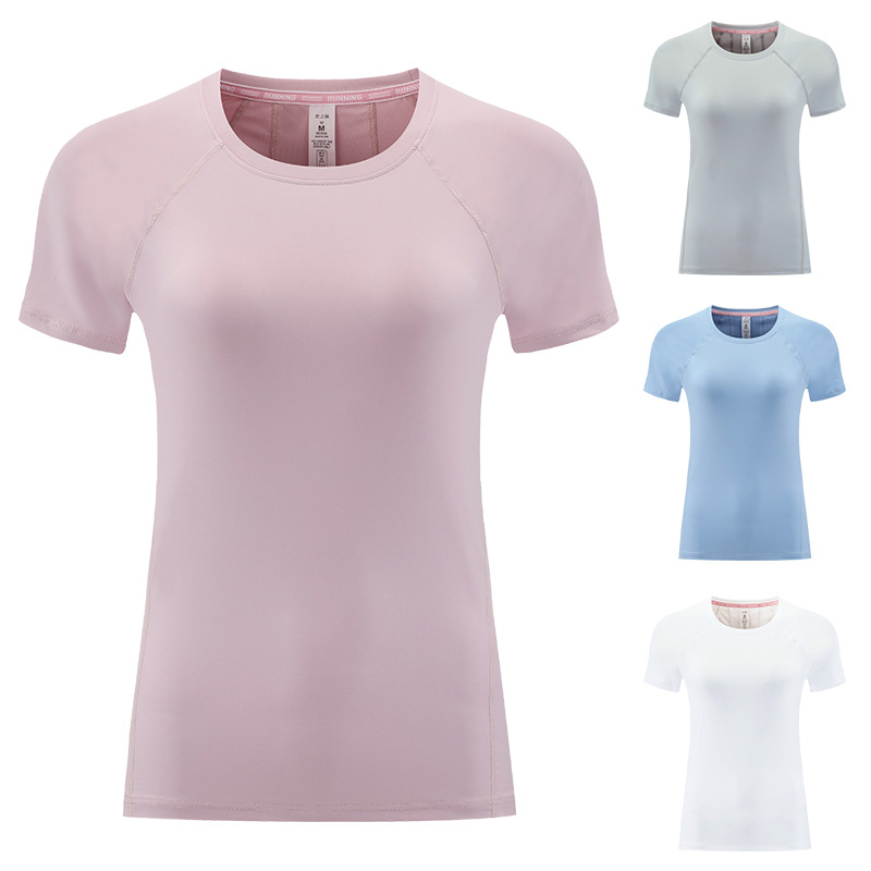 Primavera y verano 2025 helado sensación fría transpirable secado rápido chaqueta deportiva de acondicionamiento físico de mangas cortas ropa de yoga entrenamiento camiseta de carrera