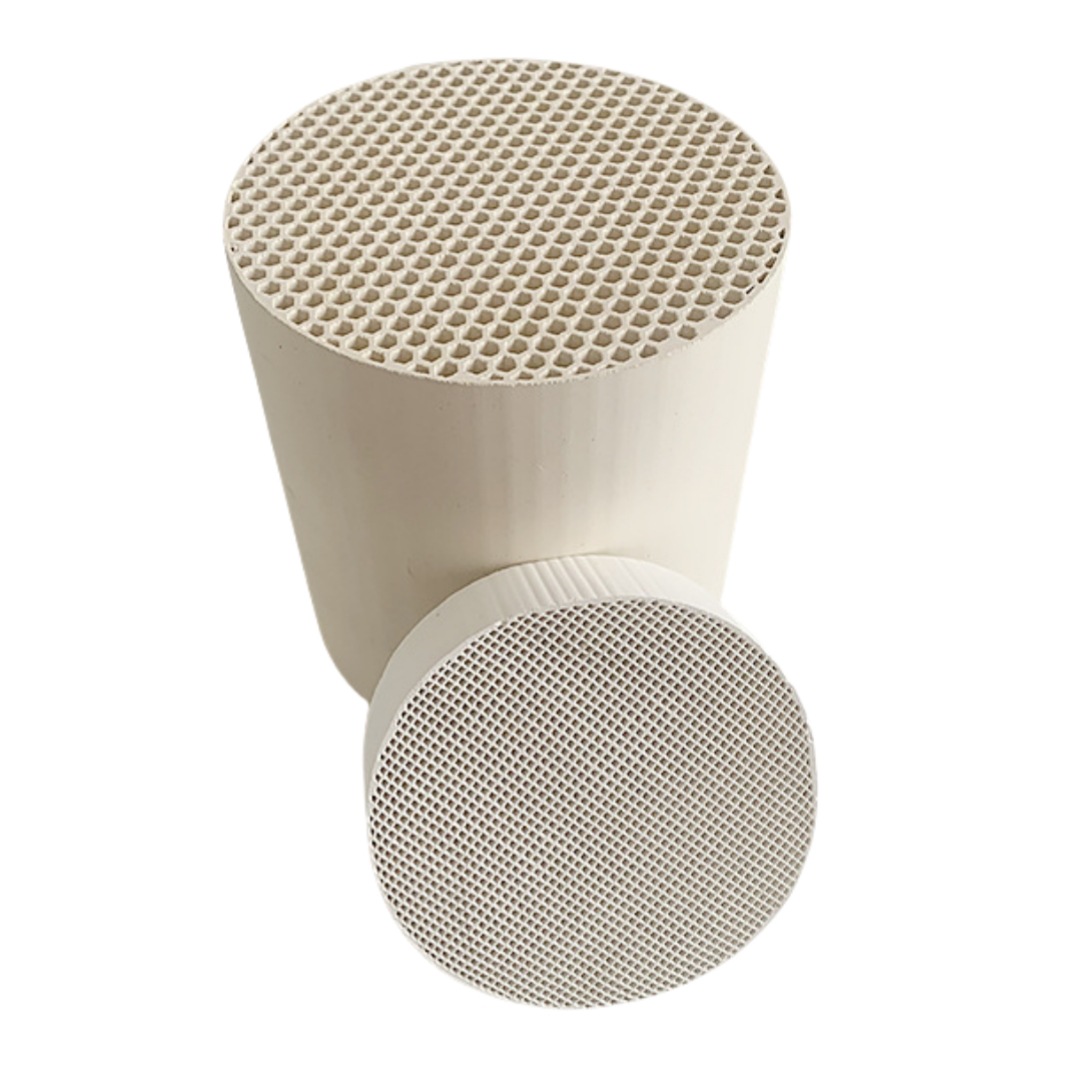 定制 现货圆柱形蜂窝催化剂φ73*50mm堇青石耐高温陶瓷净化加热炉