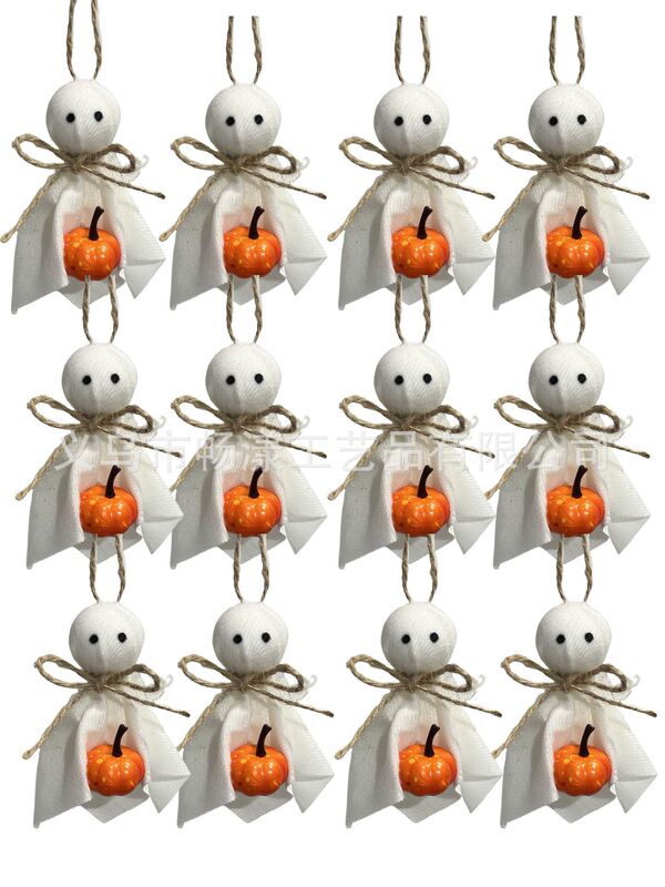 新しいハロウィンコウモリタグクリエイティブウッドビーズ麻ロープビーズ DIY ホーム壁掛け人形ペンダント|undefined