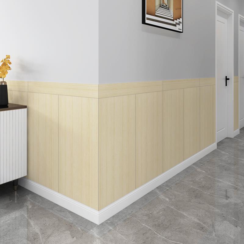 墙裙木纹墙贴客厅装饰护墙板自粘防水防潮床边床围木饰面遮丑贴纸