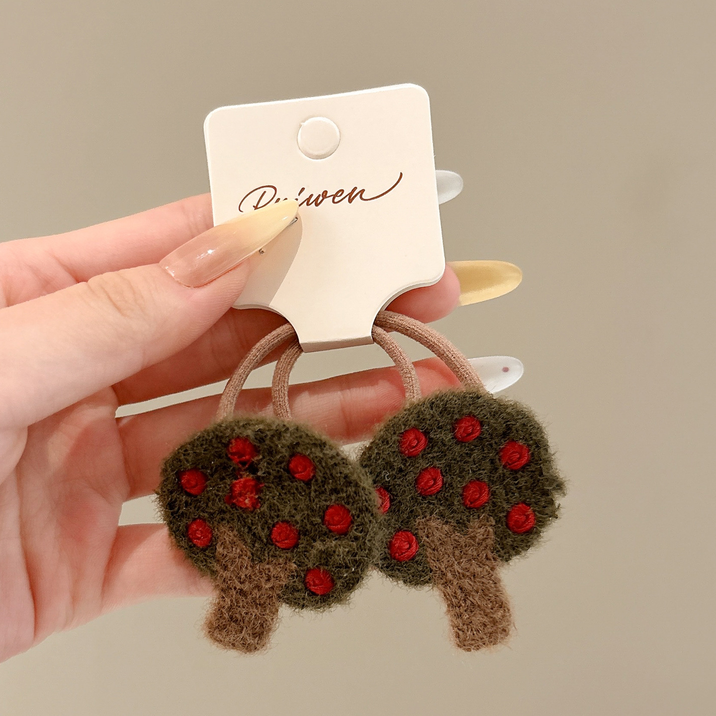 Papá Noel correa de goma para niños navideños vestido de cabello jardín de infantes bebé anillo de cabello de Navidad atmósfera accesorios