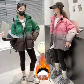 反季清仓女童羽绒服冬季白鸭绒2025新款洋气儿童宽松女大童短款潮