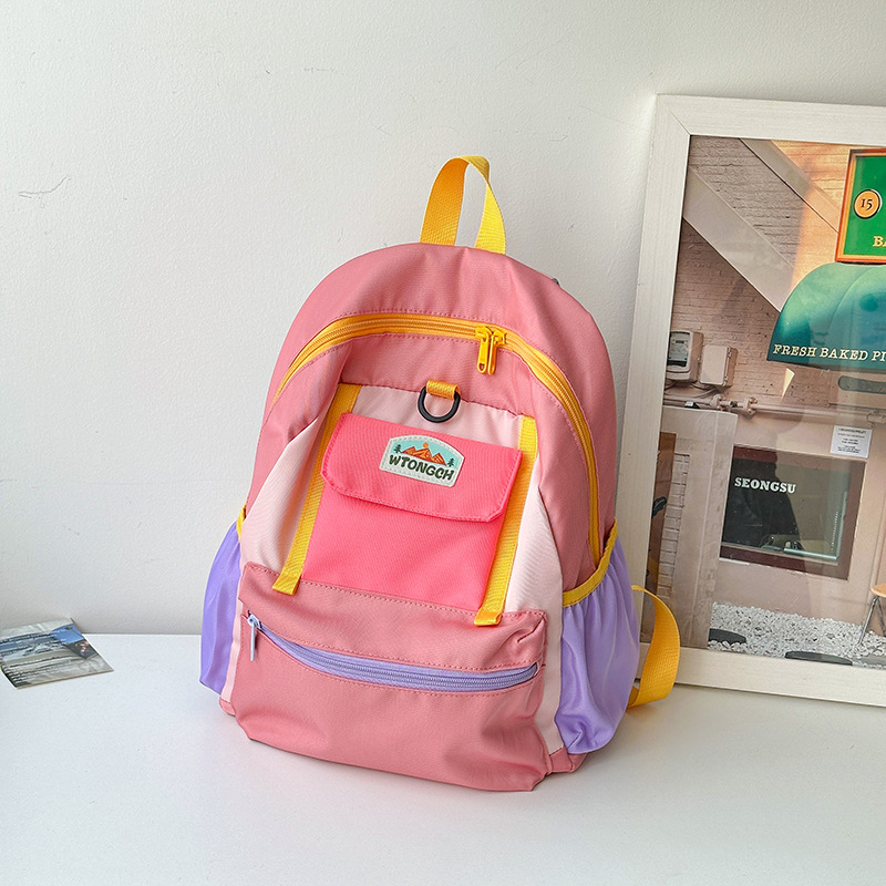 Jardín de infantes bolsas escolares de moda de gran capacidad mochila para niños y niñas mochilas de dopamina colorida para niños