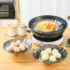 Stainless steel steamer rack, retractable and foldable steaming tray, steaming grid, household fruit tray, versatile steamer tray, steaming grid, vegetable steamer
