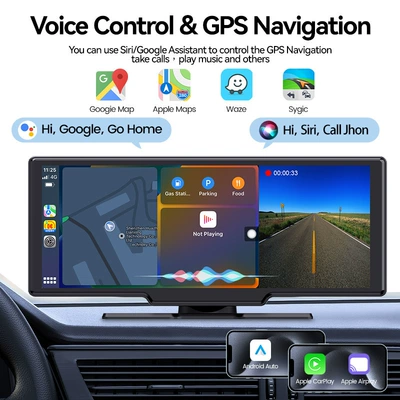 Dashboard Gps Navigation Dash – Driving recorder - 1026inch-ips-smart-portable-screen-carplay-screen-projection-rear-view-lens