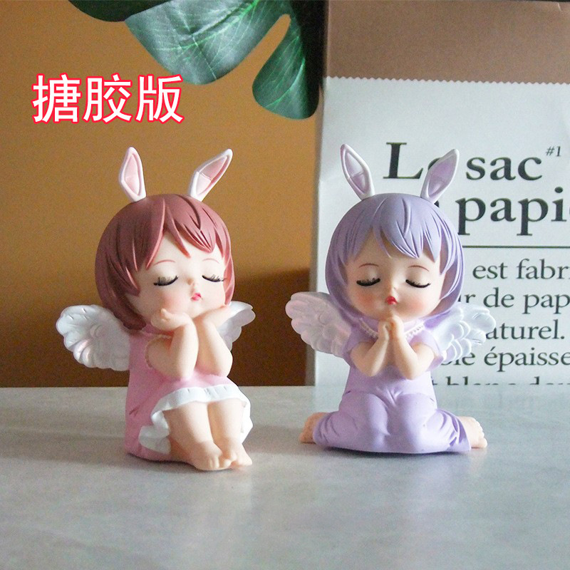 Internet Popular Cute Annie Baby Vinyl Cake Decoration Cartoon Toy Angel Children's Birthday Cake Decoration