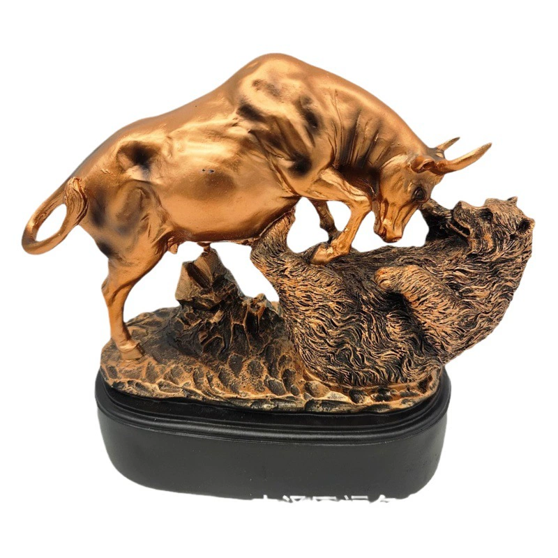 Декоративные изделия из смолы Ремесла Уолл-стрит Коррида Трансграничная Оптовая Оптовая Украшение Офисная Гостиная Рождественская