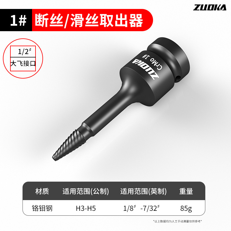 電動レンチ用折れネジ外し器 1/2インチ 大型ネジ外し器 逆ネジ専用 水道管用ネジ外し器|undefined