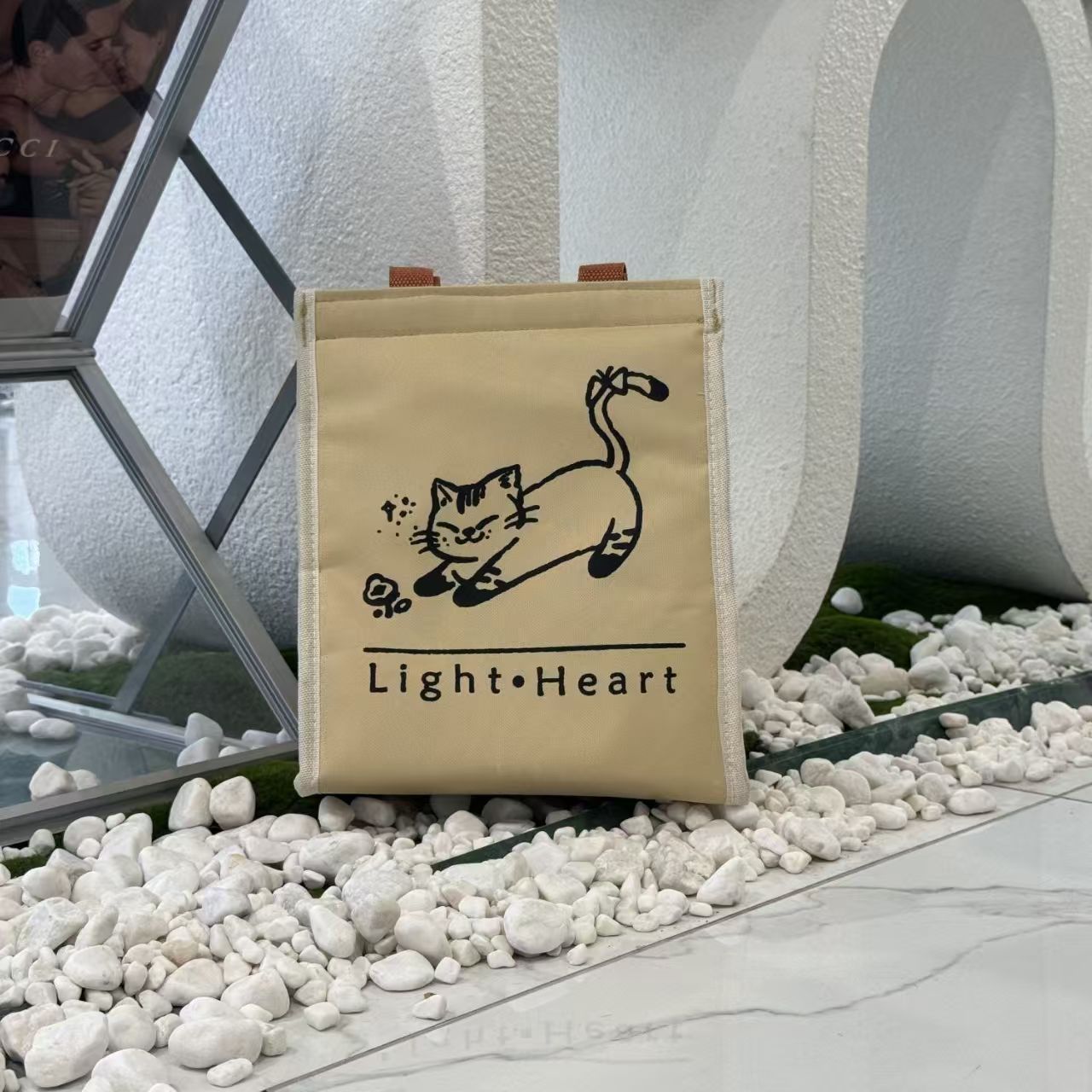 Bolsa de lonchera de lona bolsa de bento portátil engrosada nueva bolsa de comida de mano de gran capacidad para estudiantes que van a trabajar