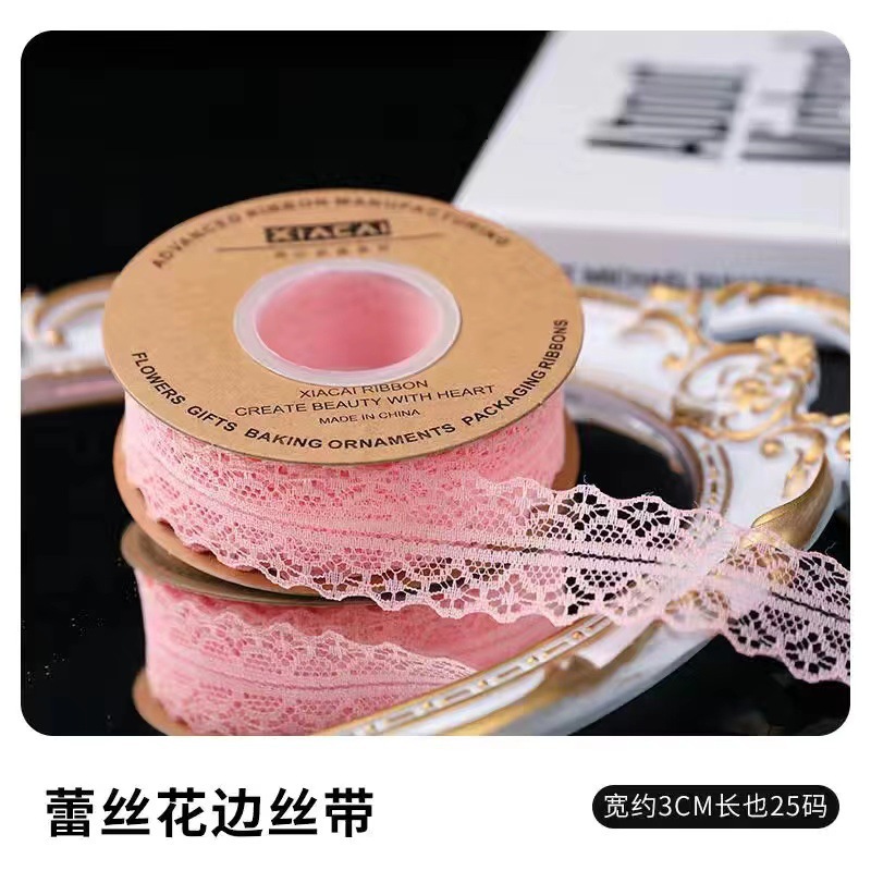 透明レースウェビングメッシュ刺繍ミルクシルク DIY リボンヘアアクセサリー花包装衣類アクセサリー