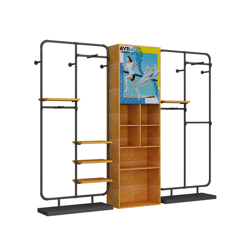 Ropa display rack directo de fábrica al por mayor deportes rack negro tablero Plaid armario multi-funcional de almacenamiento