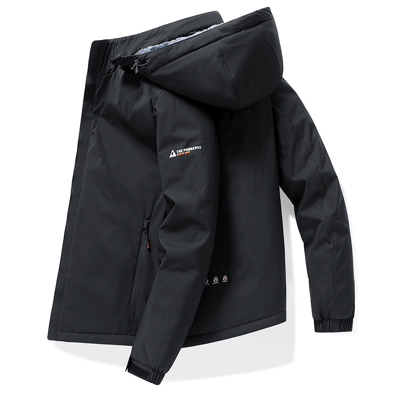 Otoño e invierno 2023 nuevos hombres casuales forrados de lana engrosada más tamaño casual chaqueta de los hombres de la moda de los hombres al por mayor