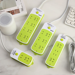 Wholesale high-power multi-port household surge protector power strip with built-in cord and safety cover