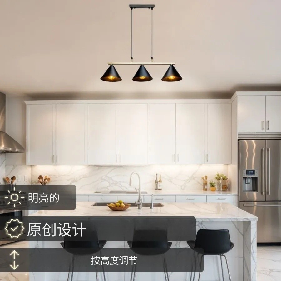 Transfronteriza dedicada a Zhongshan retro americano candelabros de hierro forjado estilo industrial creativo decoración de sala de estar iluminación mesa de comedor