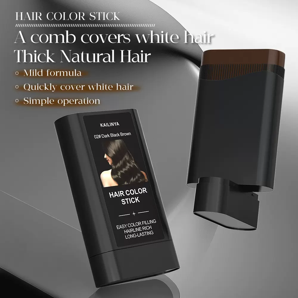 跨境全英文染发棒一次性染发临时快速梳染补色遮白发神器美发棒
