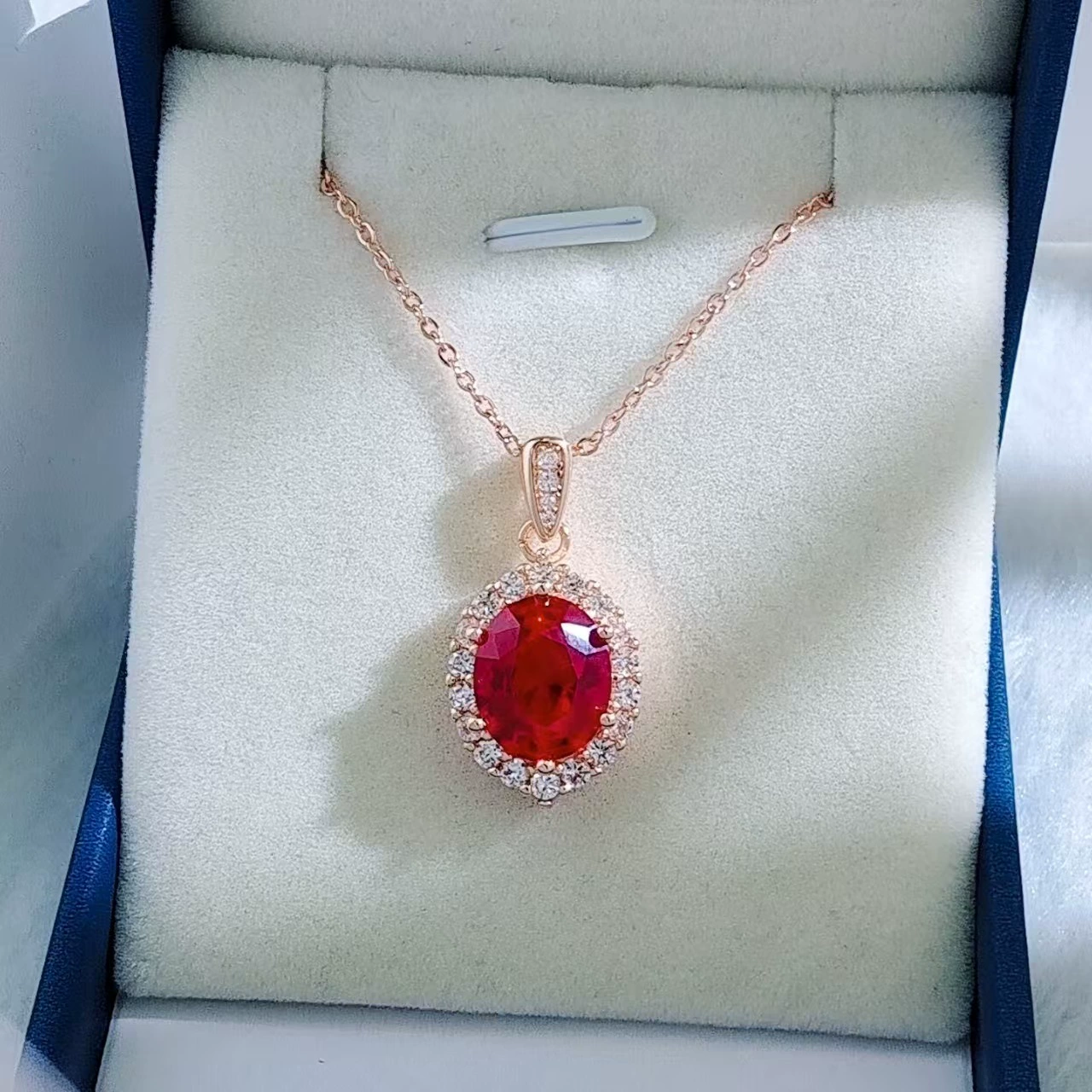 Модные рубиновые украшения, набор, кольцо, кулон, ожерелье, 3 предмета