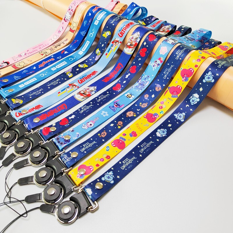 Mobile phone lanyard cartoon ribbon detachable two-in-one lanyard work card ID neck lanyard mobile phone case lanyard Mobile phone lanyard cartoon ribbon detachable two-in-one lanyard work card ID neck lanyard mobile phone case lanyard