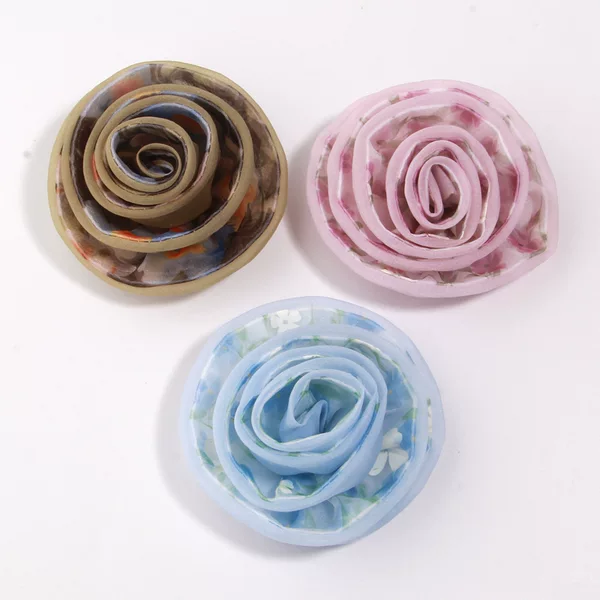 New style floral fairy-like colorful gauze rose DIY hair clip, hair rope, headpiece, corsage, necklace, floral accessories